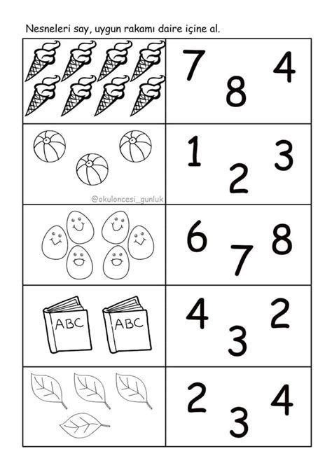 Counting Worksheets For Kindergarten Counting Activities Preschool