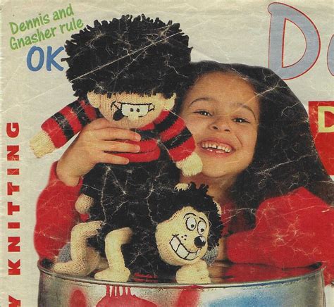 Alan Dart Knitting Patterns For Dennis The Menace And Gnasher Etsy