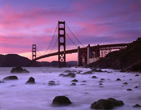 Golden Gate Sunset Baker Beach San Francisco California Golden Gate Bridge