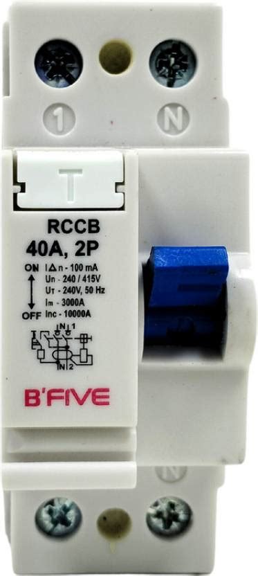 Bfive Rccb Double Pole 40 Amp Residual Current Circuit Breaker Isi
