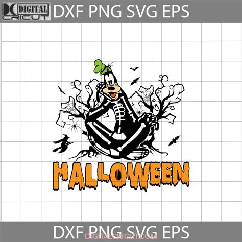 Goofy Skeleton Halloween Svg Goofy Dog Svg Halloween Svg Cricut File