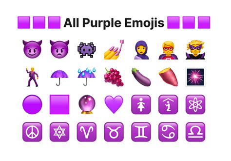 30 Purple Emojis Explained Meanings And Ready To Use Assets