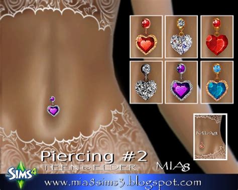 Mia8 Earrings Neckalce Rings Piercing Sims 4 Downloads