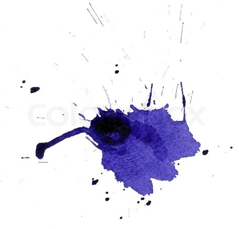 Drop Of Blue Watercolor Stock Image Colourbox