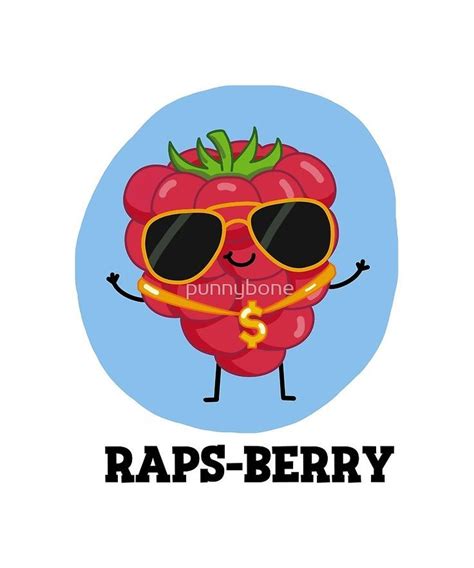 Raps Berry Fruit Food Pun Sticker By Punnybone Food Puns Cute Food