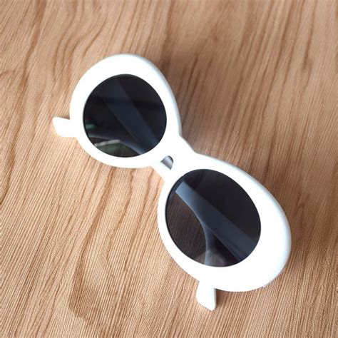Bold Retro Oval Mod Thick Frame Sunglasses Round Lens Clout Goggles