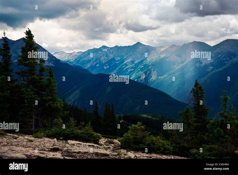 Rain In Rocky Mountains Stock Photo Alamy