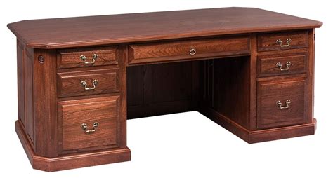 Canted Solid Wood Executive Desk Free Delivery