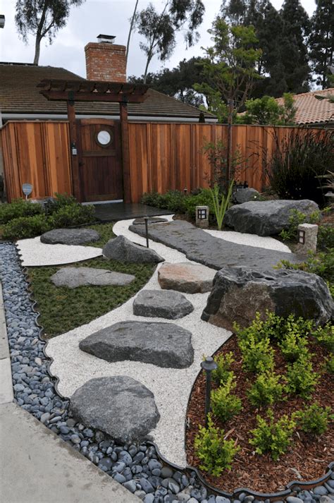 90 Best Side House Garden Landscaping Decoration Ideas With Rocks Zen