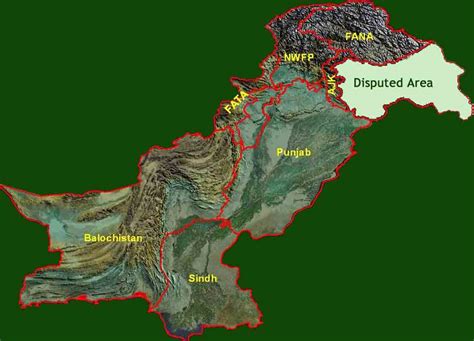 Pakistan Relief Map Pakistan Mappery