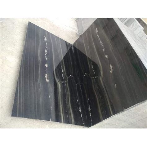 Polished Finish Black Marble Slab Thickness 18 Mm Size 5x3 Ft At Rs