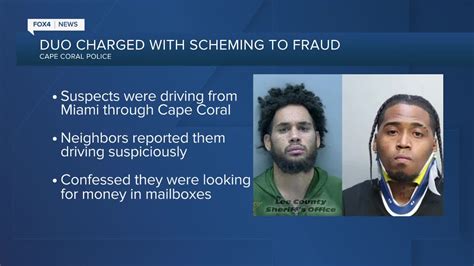 Two Suspects Arrested For Cape Coral Mail Fraud Scheme