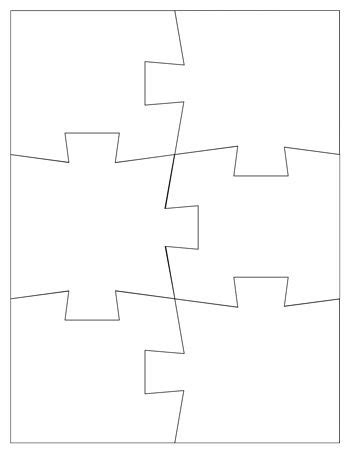 #81190 coloring pages ~ puzzle pieces coloring pages 6 piece page jigsaw. Jigsaw Puzzle Template - 6 Pieces - Tim's Printables