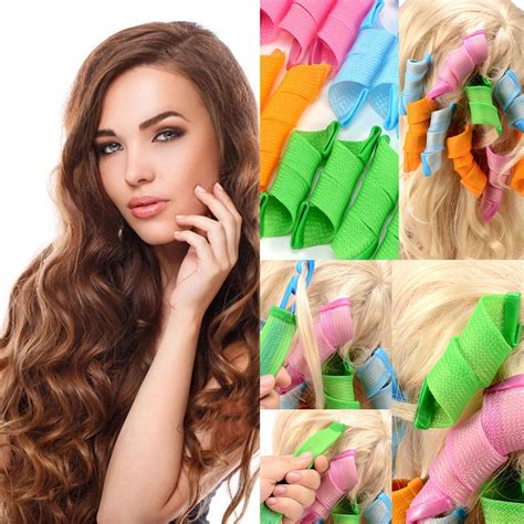 18 Pcs Magic Long Hair Curlers Curl Formers Spiral Ringlets Leverage