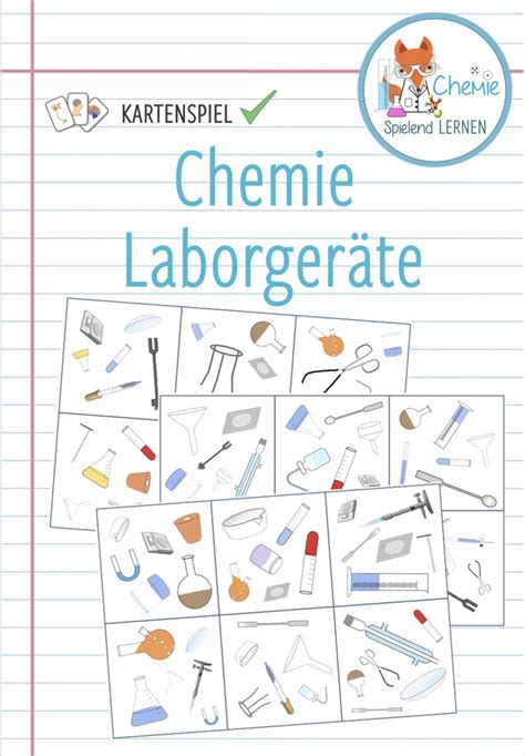 Ordne die begriffe den richtigen bildern zu! Laborgeräte Chemie - Kartenspiel - Unterrichtsmaterial in ...