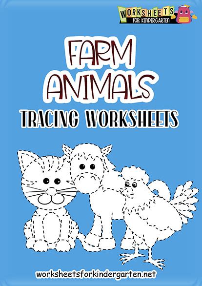 Farm Animals Tracing Free Printables