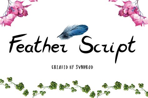 The Free Feather Script Font Behance
