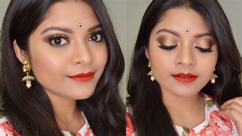 Indian Festive Makeup Tutorial Durga Puja Special Easy Beginners
