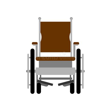 Wheelchair Front View Isolated Medical Vector Illustration Stock