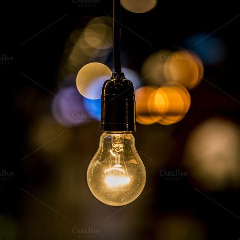 Old Light Bulb Glowing By Pushish Images On Creativemarket Bulb