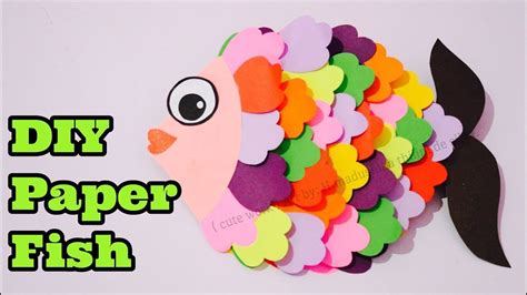 DIY Paper Fish Crafts / Easy Handwork Crafts Idea / ( Crafts For Kids ) - YouTube | Hand crafts ...