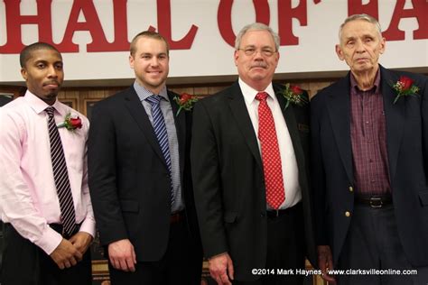 APSU Atletics Hall Of Fame Inducties L To R Nick Stapleton Shawn Kelley Brad Kirtley And