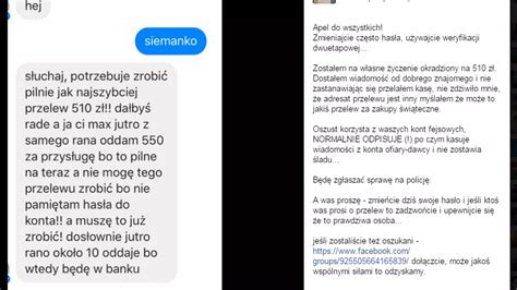 Znajomy Prosi O Przelew Na 510 Zł Uważaj To Nowe Trudne Do Wykrycia Oszustwo Na Facebooku