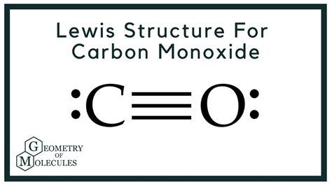 Lewis Structure For CO Carbon Monoxide YouTube
