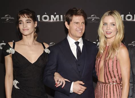 Sofia Boutella Tom Cruise And Annabelle Wallis At The Mummy Paris Hot