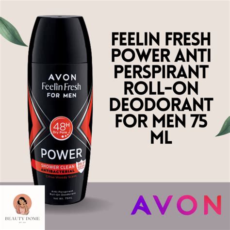 Avon Feelin Fresh Power Anti Perspirant Roll On Deodorant For Men 75 Ml