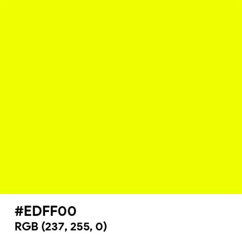 Safety Yellow Pantone Color Hex Code Is Edff00