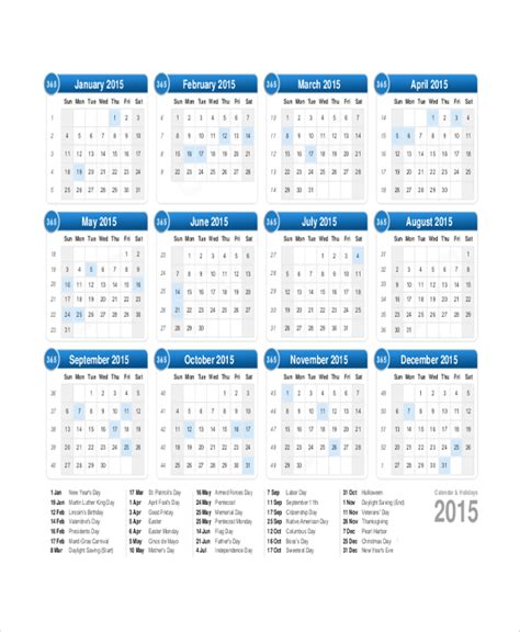 Yearly Calendar Template With Us Holidays Free Printable Templates Hot Sex Picture