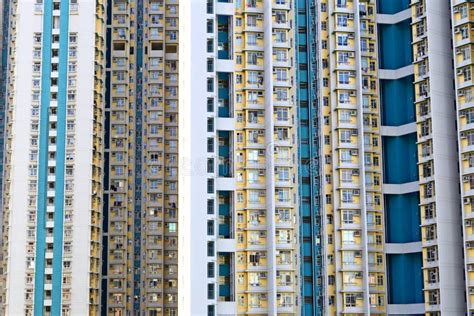 Dense High Rise Residential Apartments In Hong Kong Stock Image Image