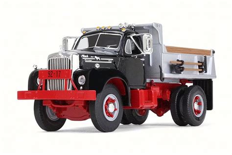 Mack B 61 Single Axle Dump Truck Black And Red First Gear 19 4087 1