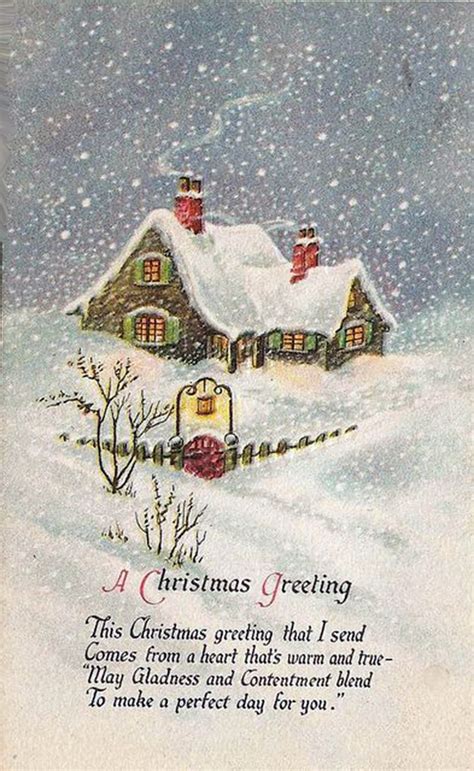 Charming Card From The 1920s Vintage Christmas Cards Christmas
