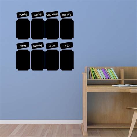 Chalkboard Weekly Planner Wall Sticker By Simply Colors