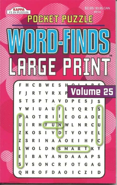 Kappa Pocket Puzzle Large Print Word Search Word Finds Fun