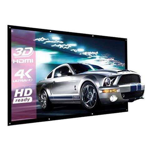 Buy 150 Inch Projection Screen 169 Foldable Anti Crease Portable