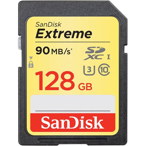 Распаковка sandisk sdxc extreme pro 64gb v30 uhs i u3. SanDisk 128GB Extreme UHS-I SDXC Memory Card SDSDXNF-128G-ANCIN