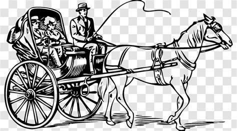 Carriage Horse Cart Drawing Wheel Car Wheel Art Line Art Horse