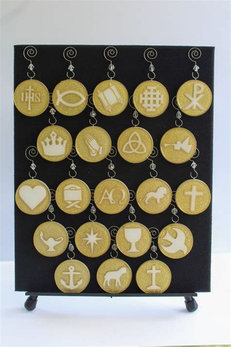 Chrismon Ornaments Set Handmade In Gold Or White This Listing Is For