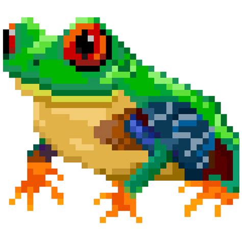 Pixel Art Frog On Behance