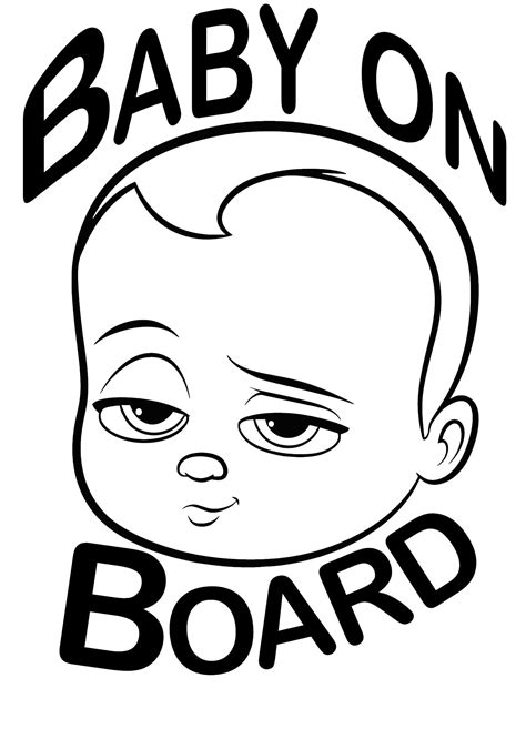 Boss Baby Baby On Board Boss Baby Logo Sticker Tag Design