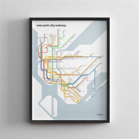 New York Subway Map Etsy