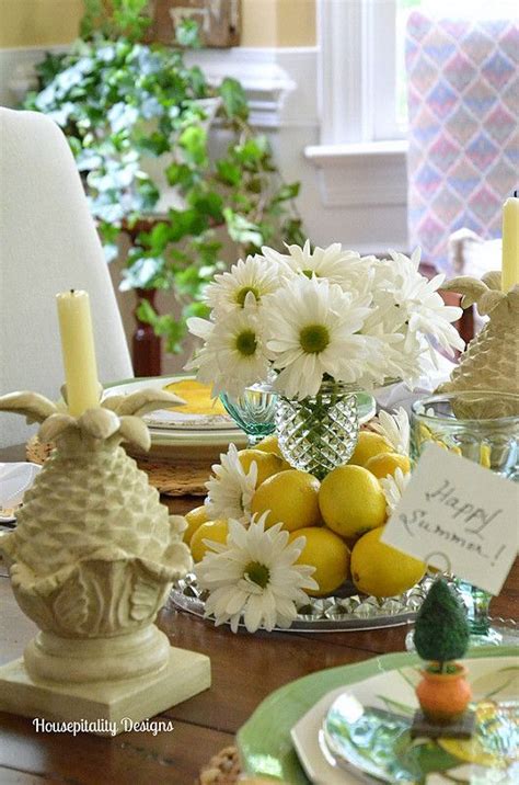Lemons And Daisies Tablescape Housepitality Designs Lemon Tree Happy