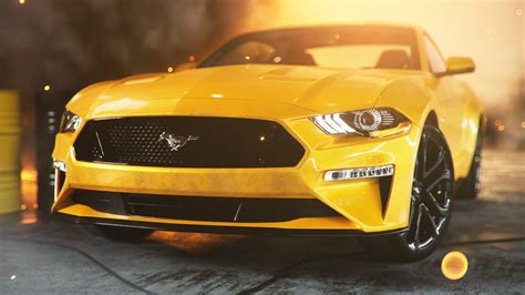 Ford Mustang Yellow Wallpaper Hd 2487539 Hd Wallpaper