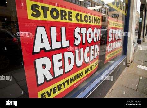 Maplin Store With All Stock Reduced Store Closing Signs In Window Bath