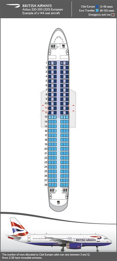 Airbus A320 Jet Seating Chart British Airways
