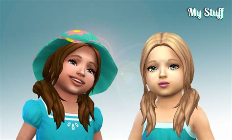 Mystufforigin Loose Wavy For Toddlers ~ Sims 4 Hairs
