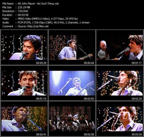 John Mayer No Such Thing Download Music Video Clip From Vob
